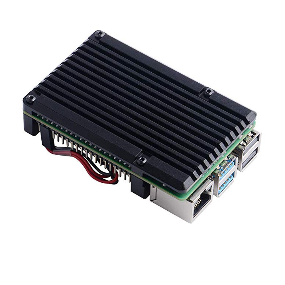 Raspberry Pi 2B/3B/3B +/4B Case Metalen Behuizing Met Twee 2507 Fans En Drie Heatsink stok