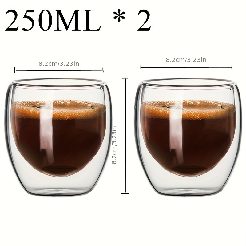 Dubbelwandige glazen beker warmte-isolatie transparante handgemaakte theedrankbekers MINI whiskyglazen espresso koffiemok: Blauw