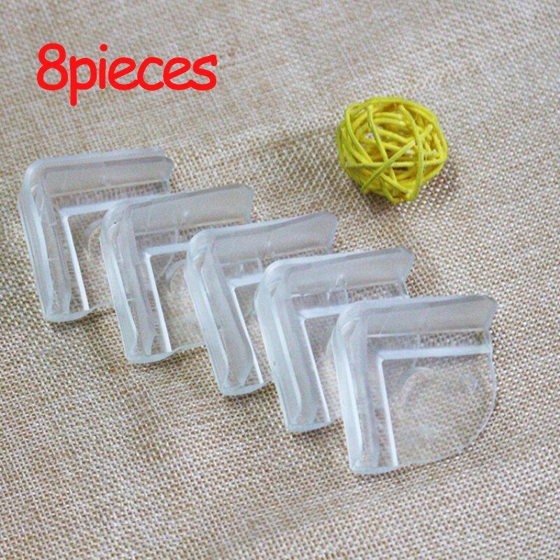 1/12Pcs Soft PVC Desk Table Guard Edge Child Safety Corner Protector Furniture Cover Safe Cushion With Double Side Adhesive Tape: 8pcs