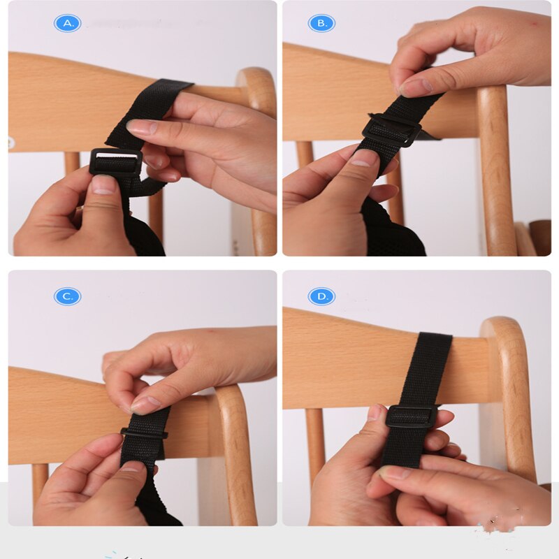 5 Point Harness Nylon Safe Belt Seat Belts 360 Degree Rotating Hook Baby Seat Belts Baby Stroller High Chair Black