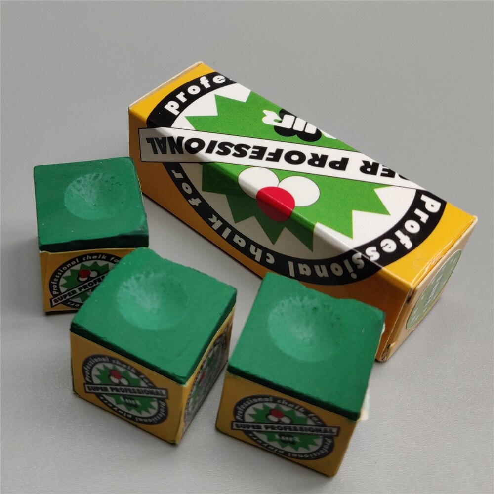 Billard Chalk Pool Chalk 3Pcs/box Nir Longoni Billiards Chalk Blue Green Pool Cue Stick Chalks Billiard Accessories: Green Nir Chalk