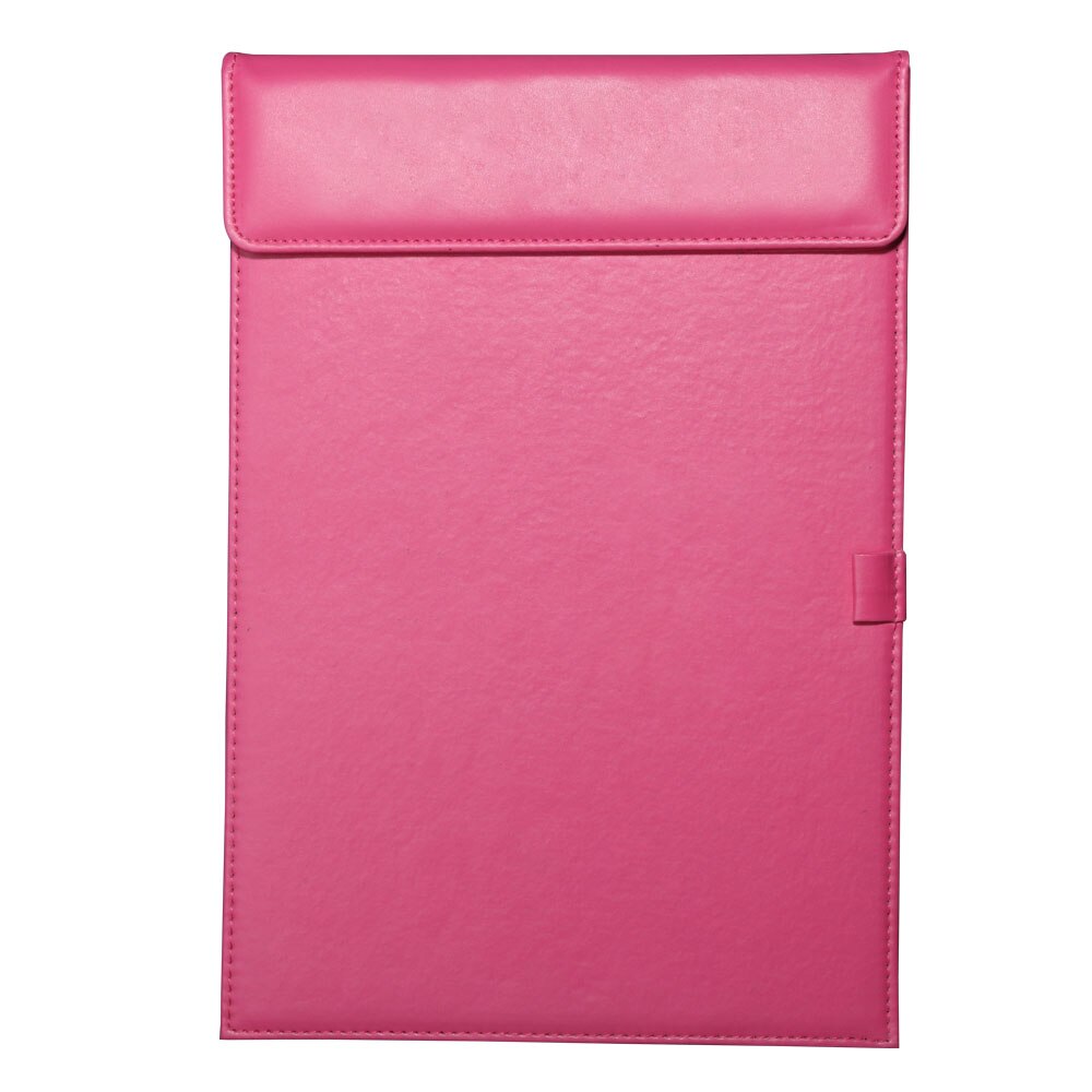 A4 A5 A6 Paper File Folder PU Leather Document Clipboard for Meeting Report Magnetic Drawing & Writing Pad Menu Clip Board: 1637 rose red