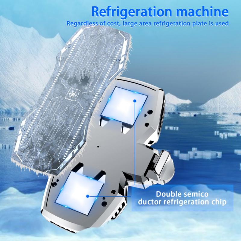 Kurioll podwójny wentylator chłodzący telefon komórkowy Cooler do przenośnego przenośnego chłodnicy do Xiaomi 11 Huawei iPhone 12 Samsung Gamepad Radiator
