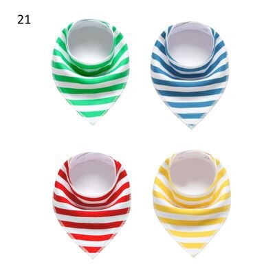 Bandana suave y cómoda de algodón 100% orgánico para bebés, Baberos ajustables con broches para Saliva, lote de 4 unidades: 6