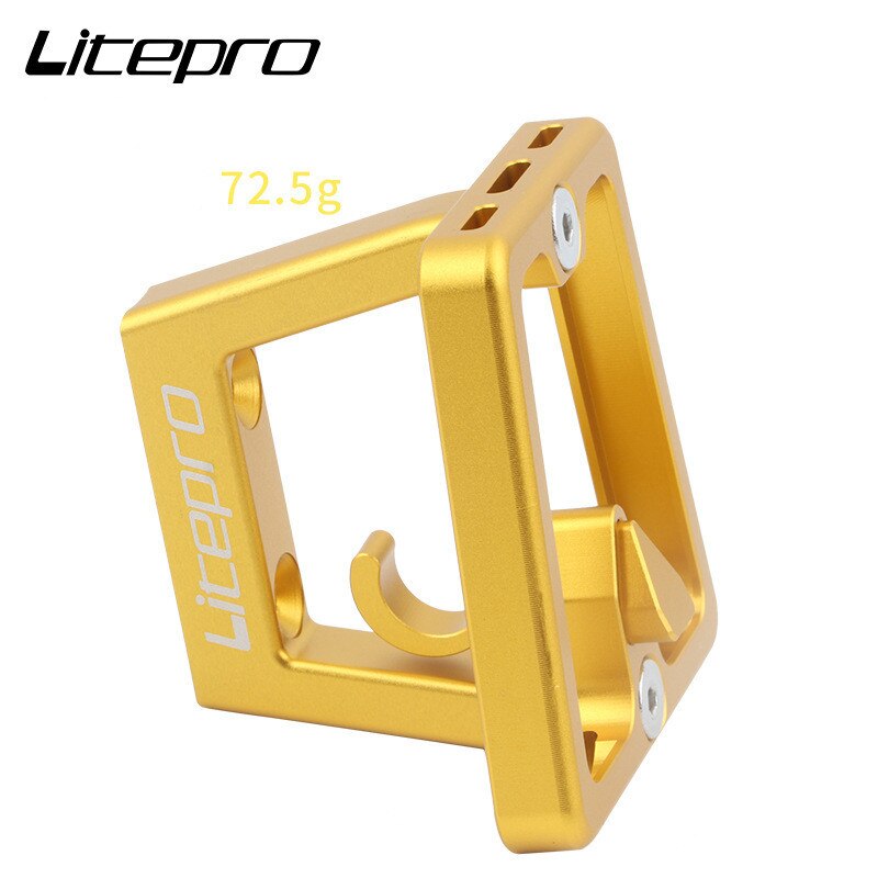 Aluminum alloy front carrier rack package mounting bracket for brompton bike lightweight carrier anodized: gold