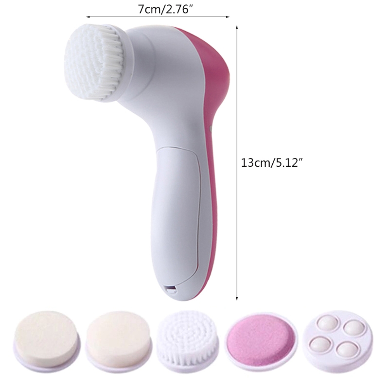 Appareil de Massage 5 en 1 pour le visage, Machine à laver électrique, nettoyeur des pores du visage, nettoyage du corps