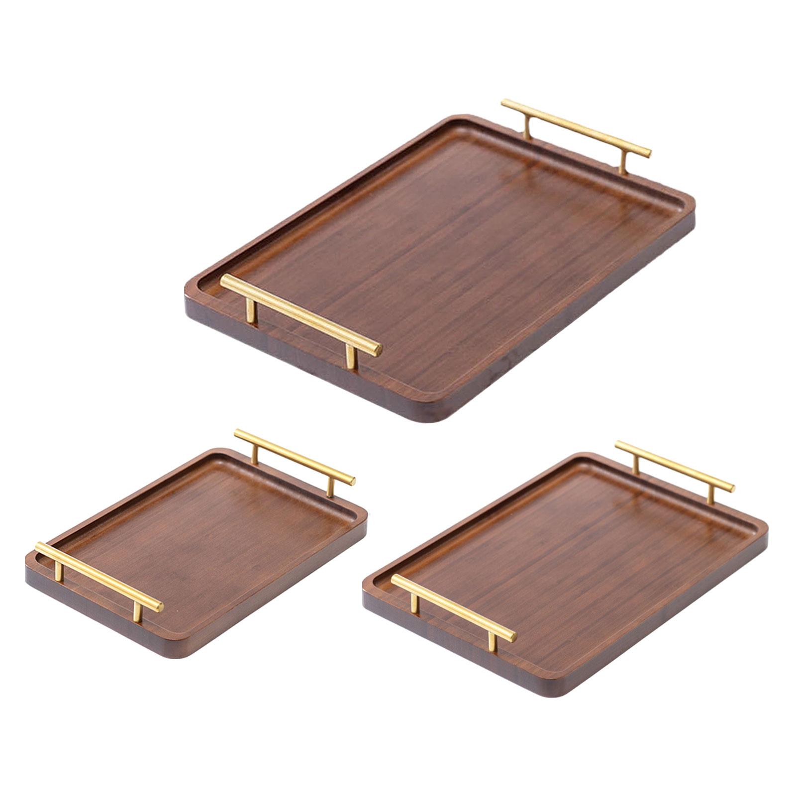 Holz Serviert ablett mit Griffen Brett Snacks Platte Holzplatte Couch tisch Tablett für Party Hochzeit Tisch dekor Theke essen