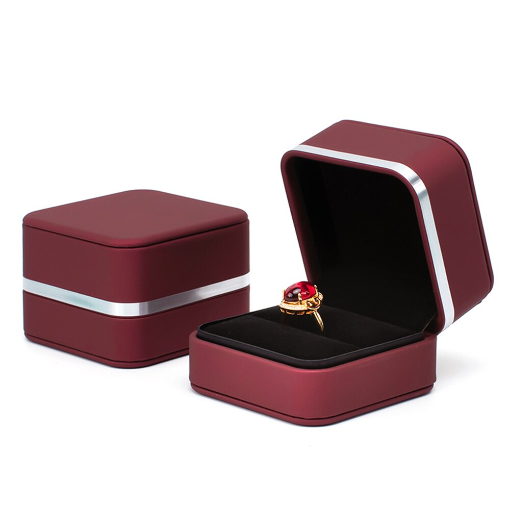 B-LIFE Ring Pendant Bearer Box Jewelry Display Case or Proposal Engagement Wedding Anniversary Romantic Birthday Valentine