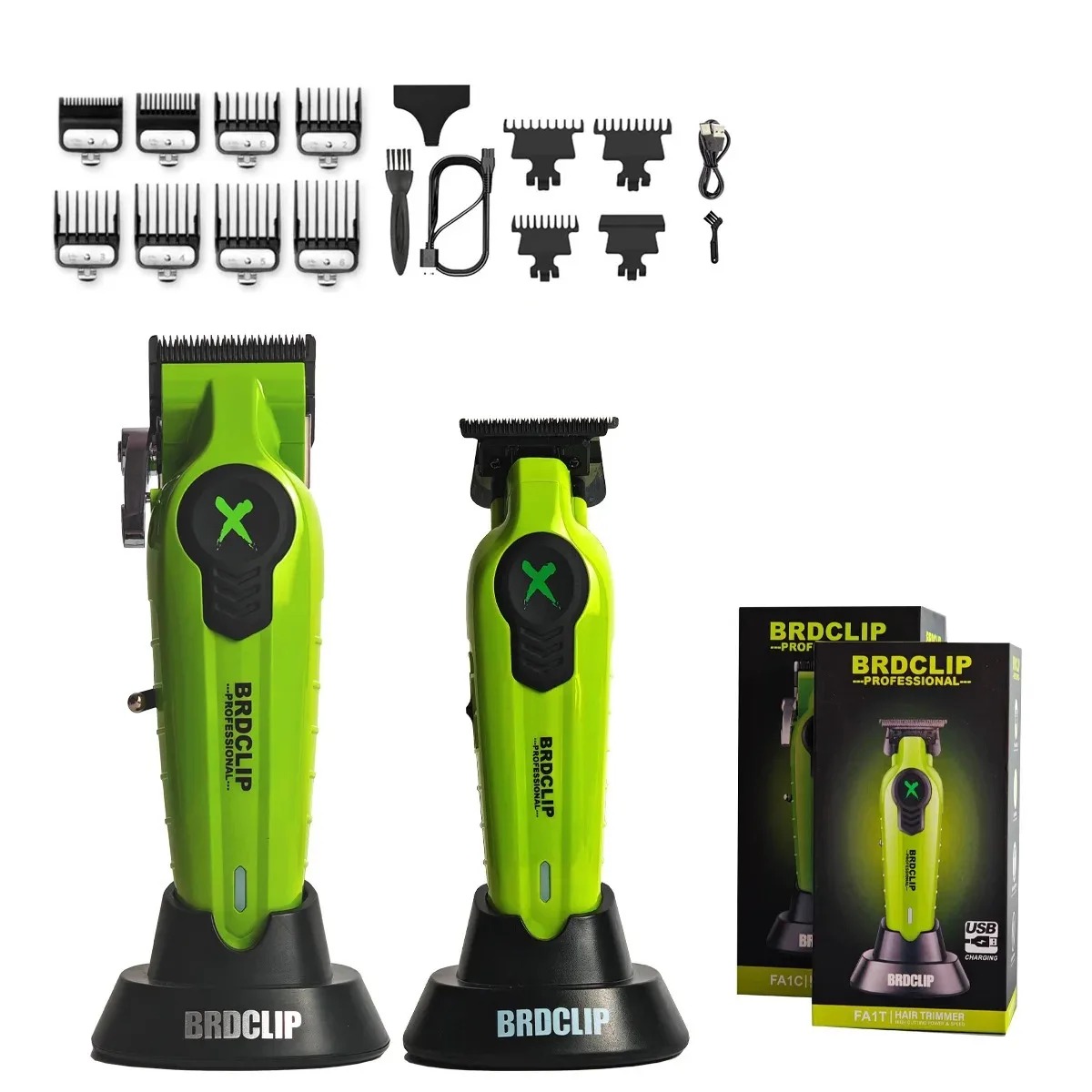 BRDCLIP Hair Trimmer Rechargeable Barber Clippers Hair Cutting Machine Charging Base Trimmer for Men BRD-FA1C FA1T