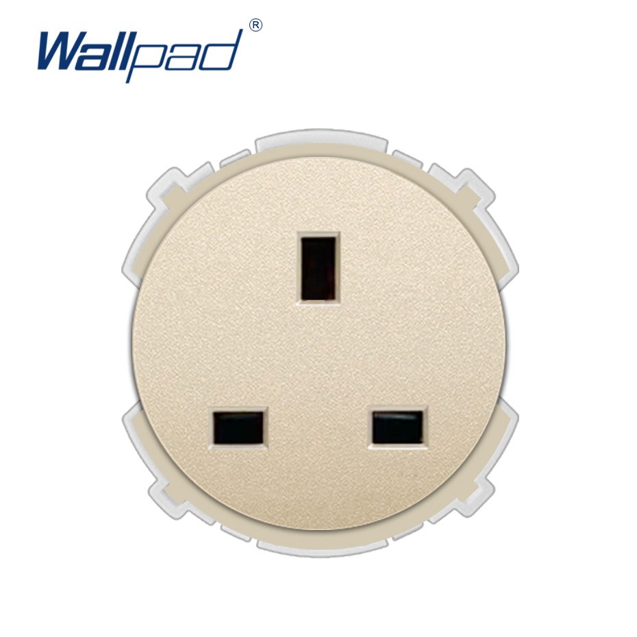 Wallpad UK 13A Wall Socket Function Key Only Electric Wall Power Socket Electrical Outlets: Gold