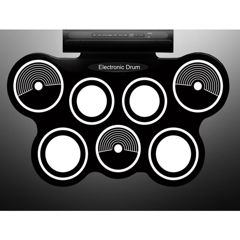 Portable Jazz Drum Jazz Drum Foldable Digital Drum Dual Speaker Stereo Electronic Drum Plug Eu