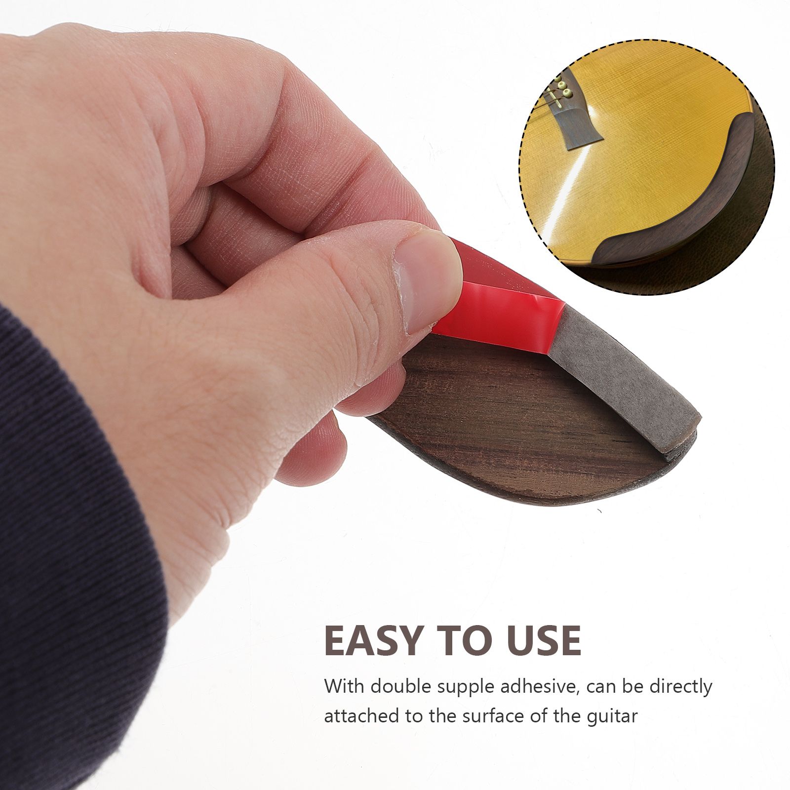 Reposabrazos para guitarra, reposamanos, accesorios para guitarra clásica acústica, protector de brazo de goma flexible, Panel protector sin marcas, fácil de usar