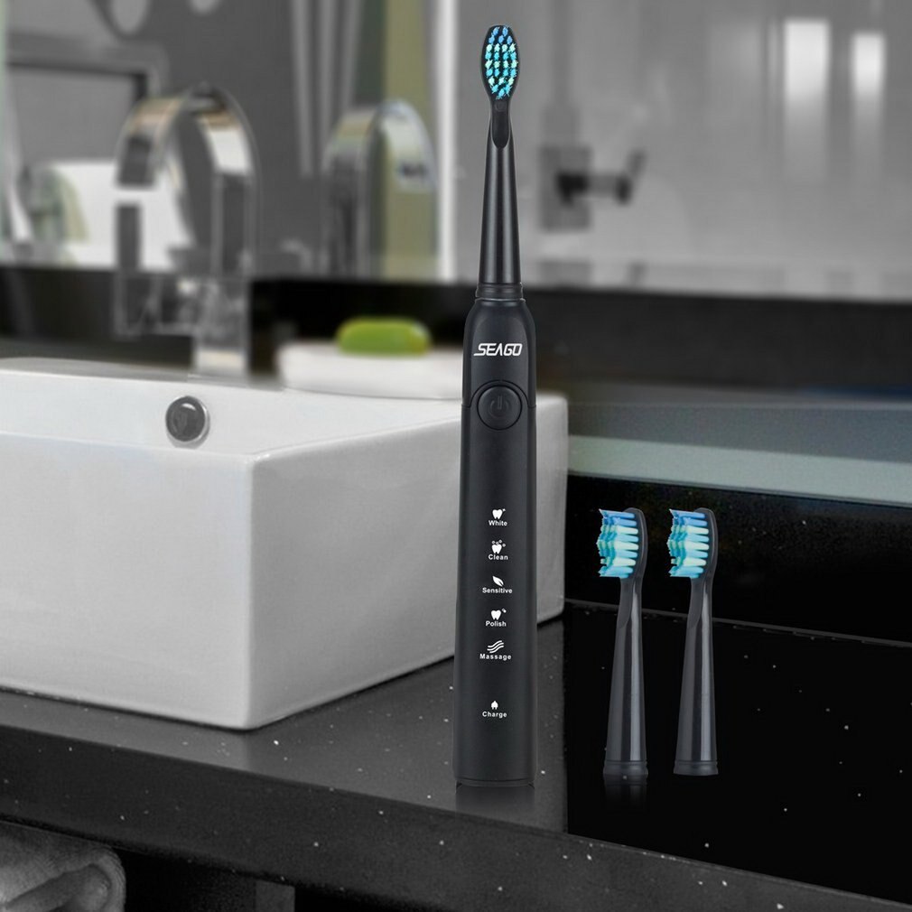Sg-949 Ultra sonic escova de Dentes Elétrica Usb Inteligente Temporizador Escova de Dentes Com 5 Opcional Modos automático de Sonic escova de Dentes Elétrica 360