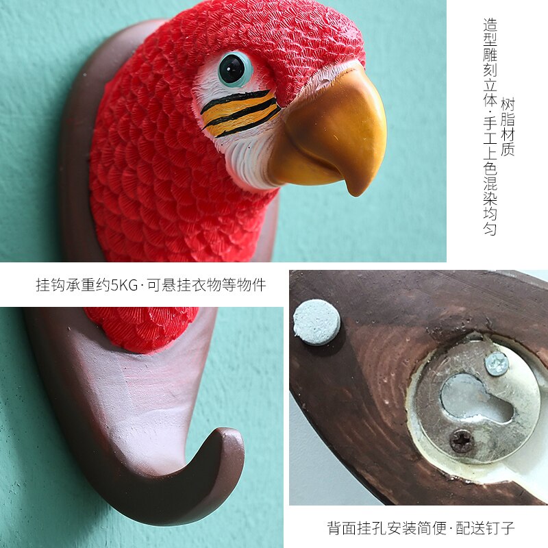 Dier Kleding Haak Creatieve Deur Muur Haak Veranda Sleutel Rack Kinderkamer Slaapkamer Muur Leuke Hars Kleding Haak