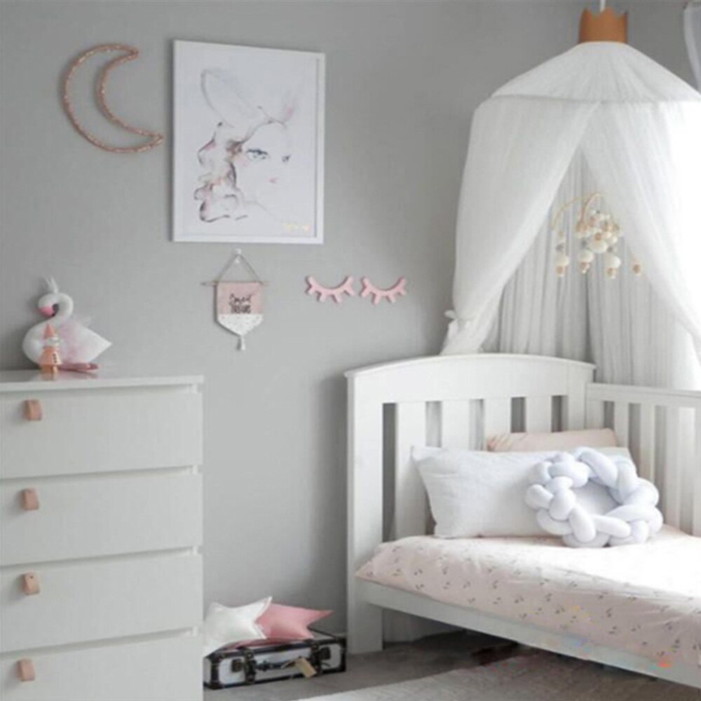 Baby Bed Foldable Mosquito Net Kids Bedding Dome Crown Hanging Canopy Curtain Princess Play Tent Girl Cribs Baby Room Decoration