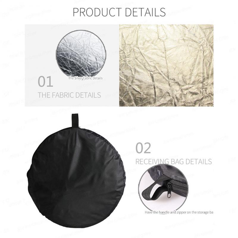 1pc 30cm 2 In 1 Reflector Photography Shape Collapsible Light Diffuser Portable Reflector For LED For Studio Photo Studio Tool