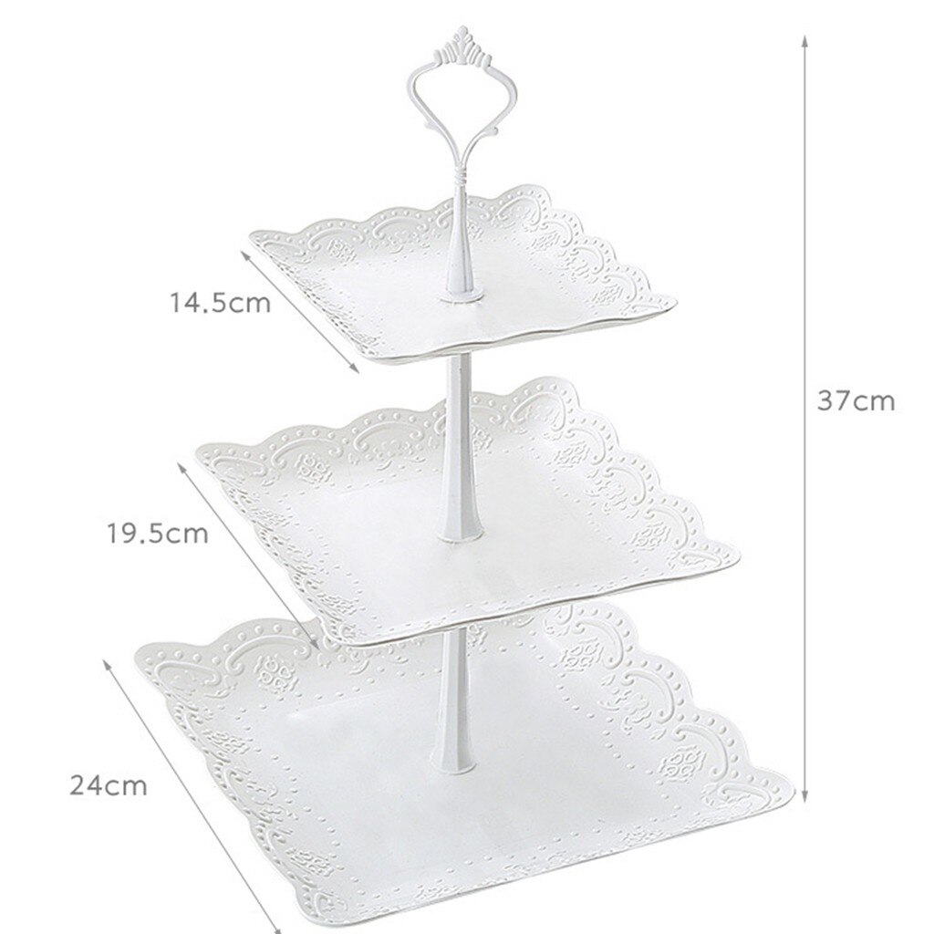 Cake Stand 3 Layers Wedding Cake Plate Stand Dessert Fruits Vegetable Placed Tool Wedding Birthday Party Cupcake Stand#J7