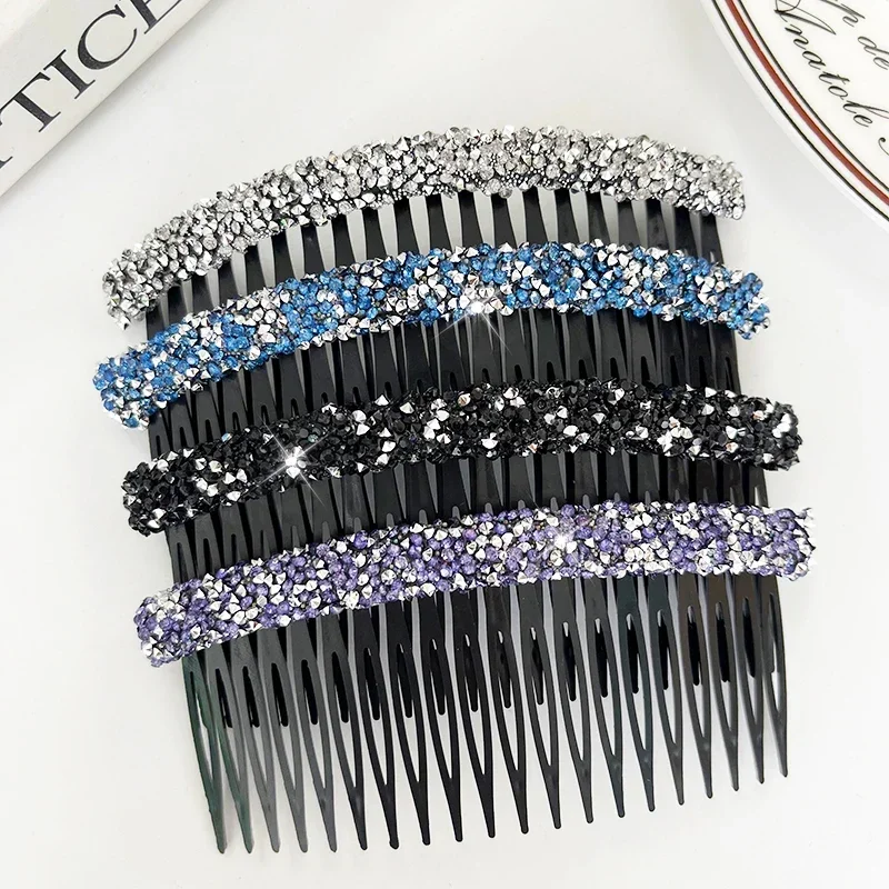 Peines de inserción de cristal para mujeres y niñas, Clips fijos para el cabello roto, organizador de Cabeza trasera, accesorios coreanos para el cabello, Clip para el cabello, peine para flequillo