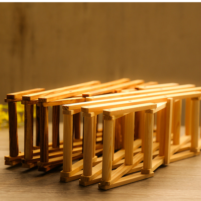 10 bottle foldable wine rack wooden wine holder Household kitchen bar wine display stand decoration Barware Supplies mx9181033