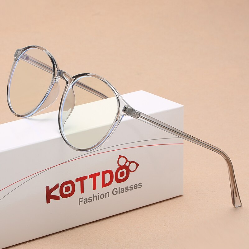 Lunettes rondes en plastique pour femmes, Anti-lumière bleue, pour myopie, Vintage, Tr90, monture optique, pour ordinateur