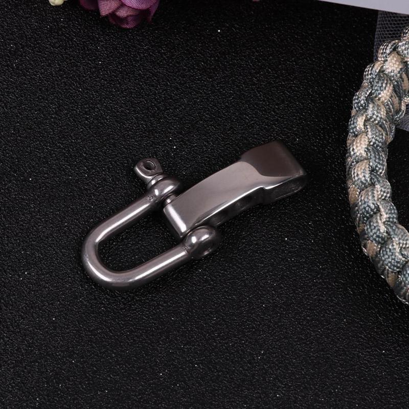 Stainless Steel U Anchor Shackle Screw Pin Outdoor Paracord Bracelet Buckle