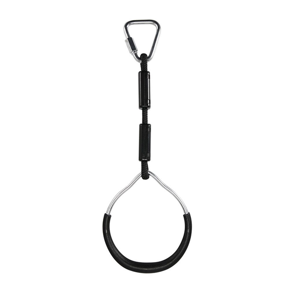 Playgrounds Parque Infantil Hanging Rings Ninja Climbing Kids Children Swing Rings Outdoor Mountain Climbing Gymnastic Ring #4: Black