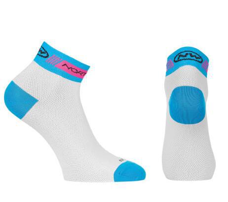 Competition Bicycle Socks Sports Compression Cycling Socks Men Calcetines Ciclismo: short white blue