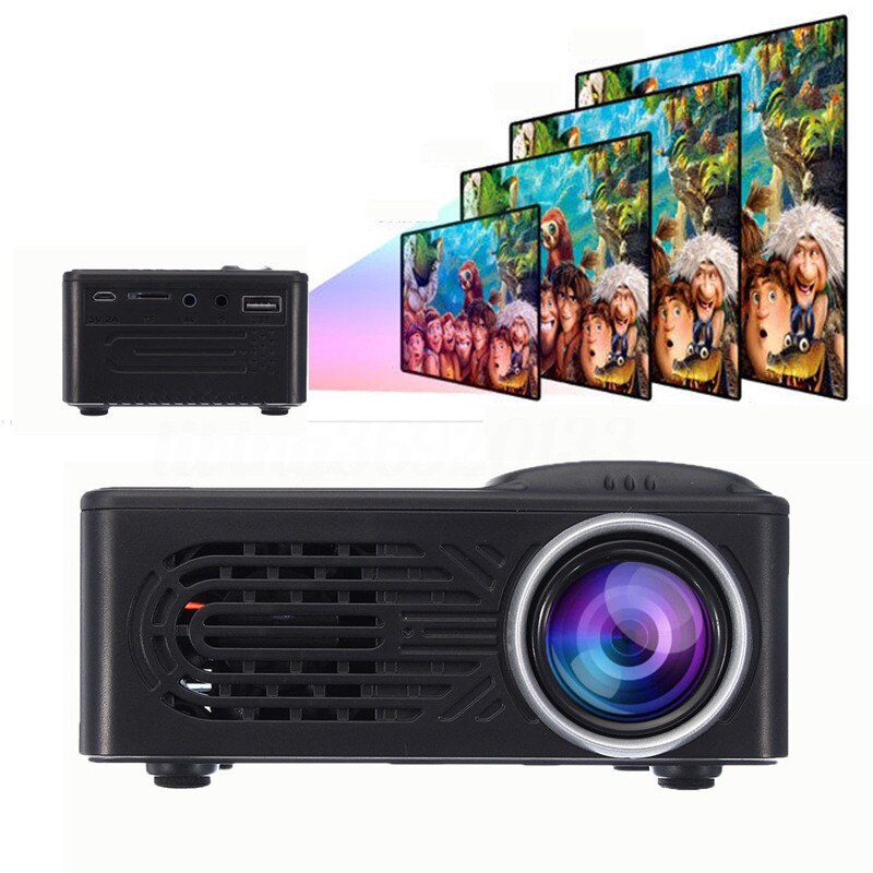 7500 lumen 1080p hd led bærbar projektor 320 x 240 opløsning multimedie hjemmebiograf film beamer videoteater