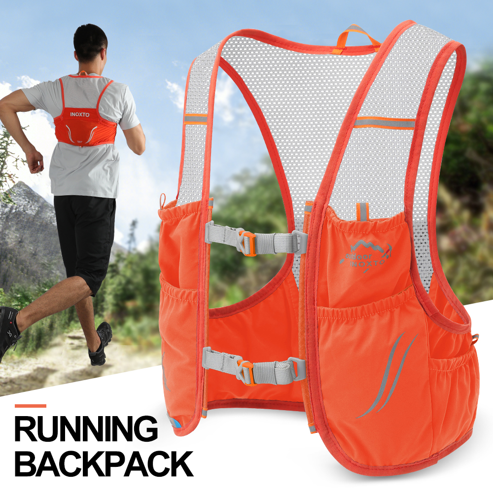 INOXTO-Leichter Laufrucksack mit Trinkweste, geeignet für Fahrradmarathon-Wanderungen, ultraleicht und tragbar