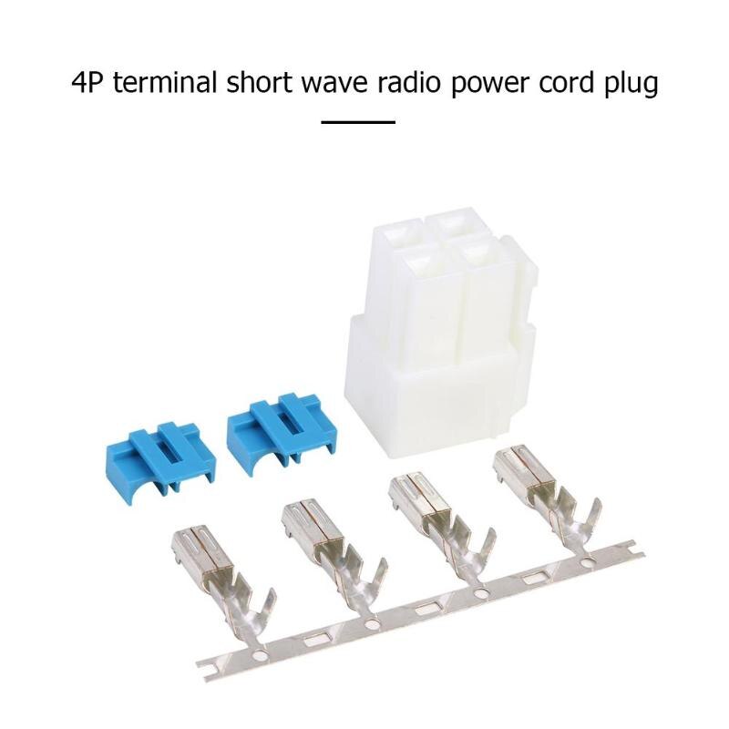 ALLOYSEED 4-Pin Power Connector Plug Voor Icom IC-7000 IC-7100 IC-7400 IC-7600 YAESU FT-450 KENWOOD TS-480 Radio DIY Kabel Plug