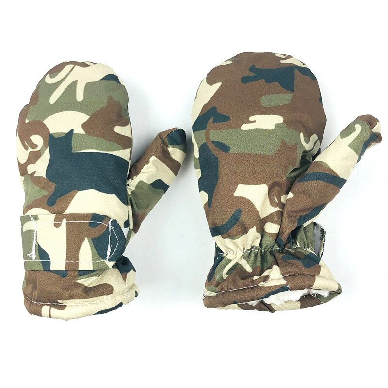 1 par crianças inverno quente luvas de esqui snowboard luvas de neve crianças à prova dwaterproof água ciclismo esqui esporte engrossar luvas de veludo: F(5-8T)