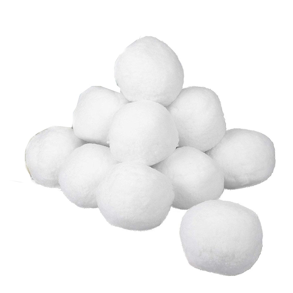 10pcs Indoor Sneeuwballengevecht Wit zacht licht ballen hoge bounce sneeuwballen voor binnen en buiten