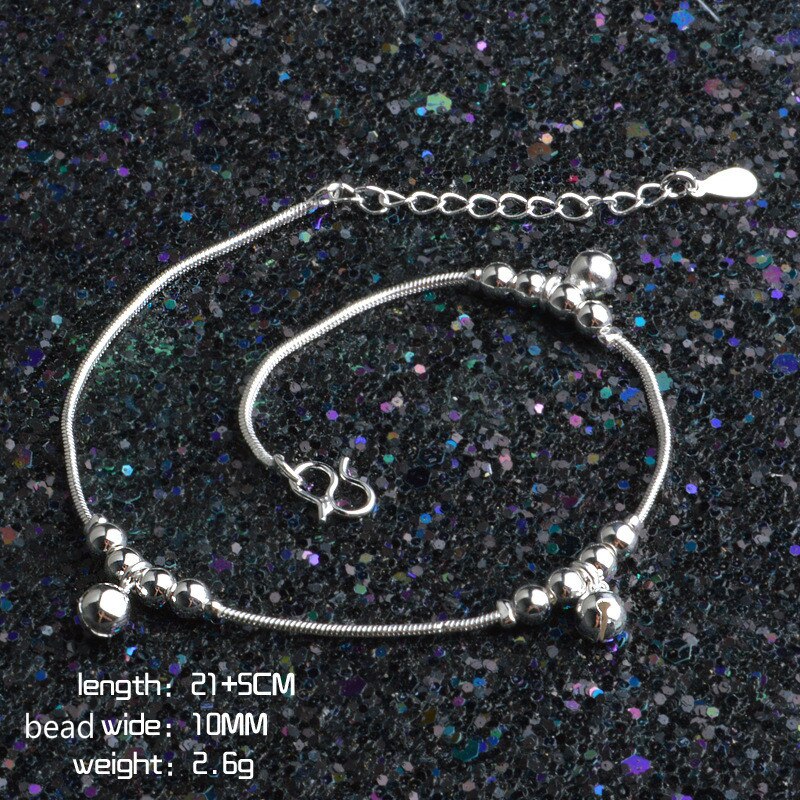 12 Kralen 3 Bells Enkelband Verzilverd Kleur Charms Enkelband Halhal Sieraden Enkelbanden Voor Vrouwen Indian Sieraden Been