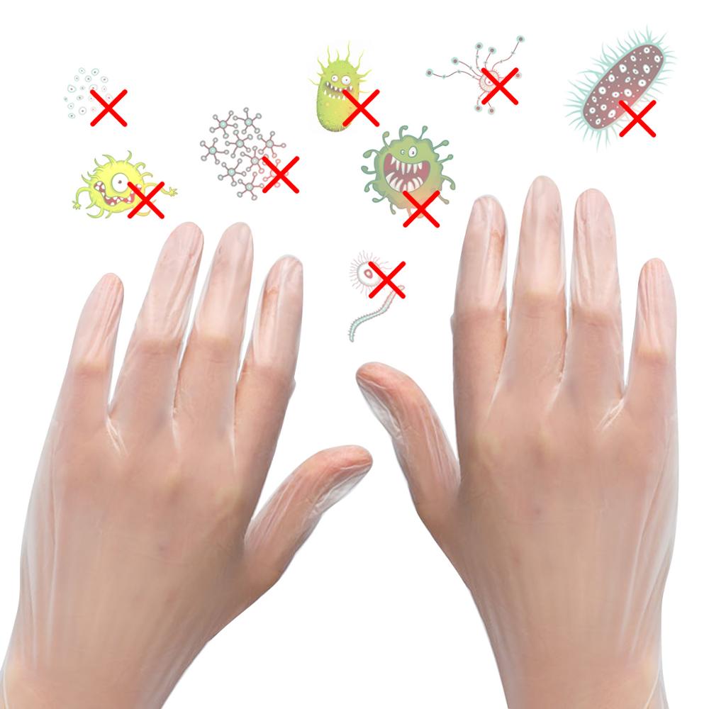 Anti infection Gloves 100pcs/lot Food Grade Waterproof Allergy Free Disposable Work Safety Gloves PVC Glove Mechanic