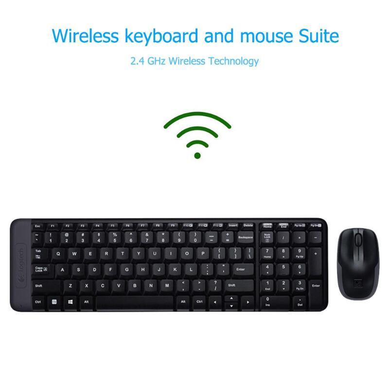 Logitech MK220 Wireless Keyboard Mice Combo 2.4 GHz wireless 1000dpi Mouse USB Receiver Keyboard Mouse Set For Laptop PC Office