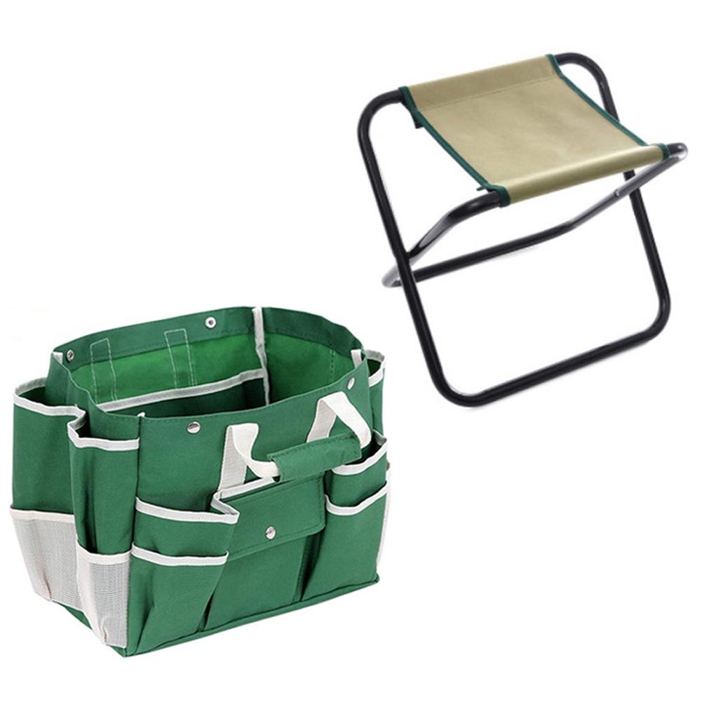 Haven foldestolstol med værktøjsopbevaringspose til udendørs picnic camping fiskeri foldestol aftagelig hvilestol
