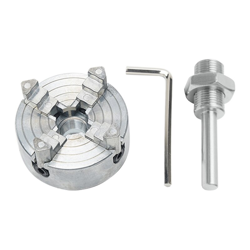 3 Jaw Lathe Chuck Zinc Alloy Lathe Chuck Metal Milling Drilling Tool Threaded Back for Electric Hammer Drill