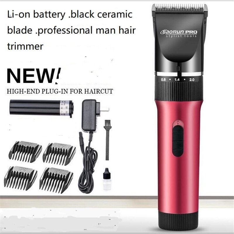 Bästa frisör klippare svart keramiskt skuren blad man precision frisör frisörsalong trimmer frisyr trimning rakapparat
