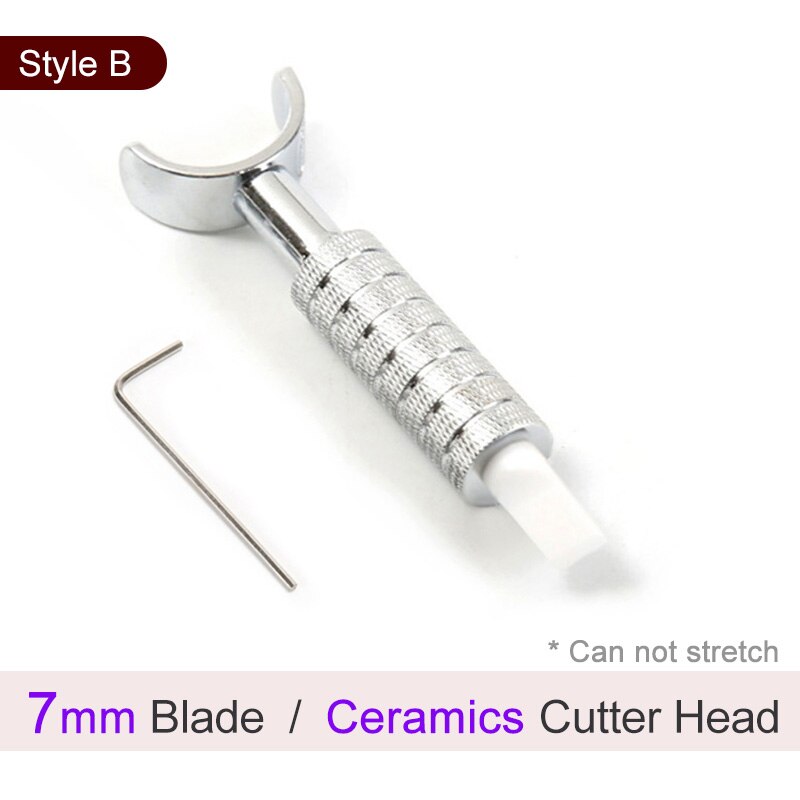 Leather Handwork Tool Rotary Swivel Knife Nicking Tool Ceramic Knife Head Perfect for Manual Leather with Extra Angle & Blades: Style B 7mm Ceramic