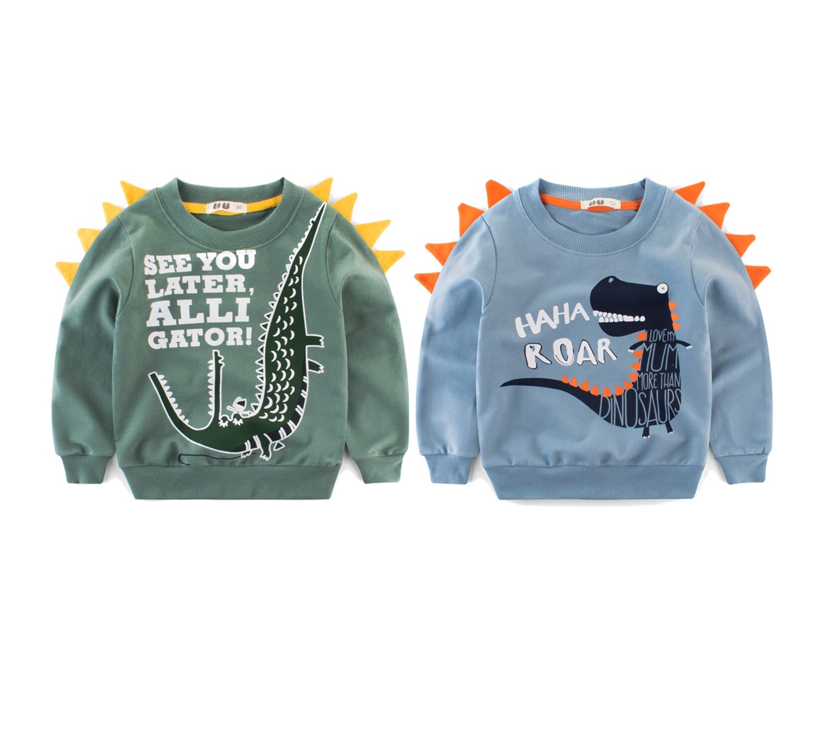 Kinderen cartoon dinosaurus patroon sweatshirt jongen lente herfst lange mouwen warme trui