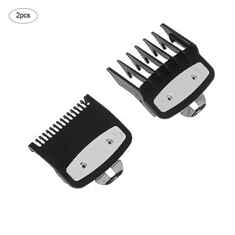 2/8/10pcs Cutting Guide Comb For Wahl Electric Trimmers With Metal Clip 3171-500-1/8in To 1in Set Black Guide Comb: 2pcs