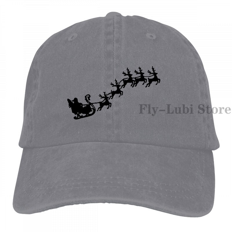 Santa Reindeer Baseball cap men women Trucker Hats adjustable cap: 2-Gray