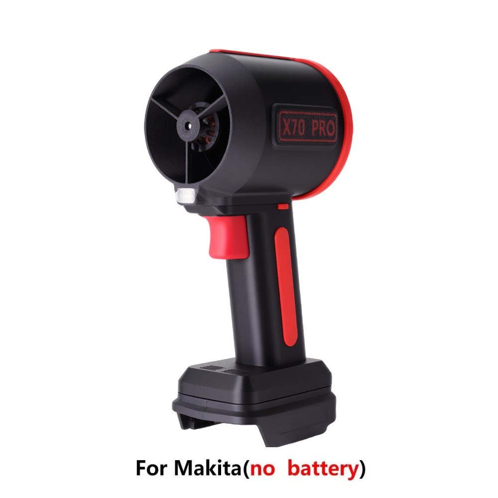 X70 pro mini turbojetvifter 1500w kraftige luftblåsere 70mm børsteløse motorer maks 2800g skyvekraft snøfresere for delwat/makita: Brun