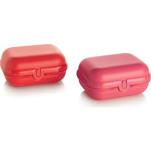 Tupperware Oyster Nutrition Box Set 2'li Red Pink