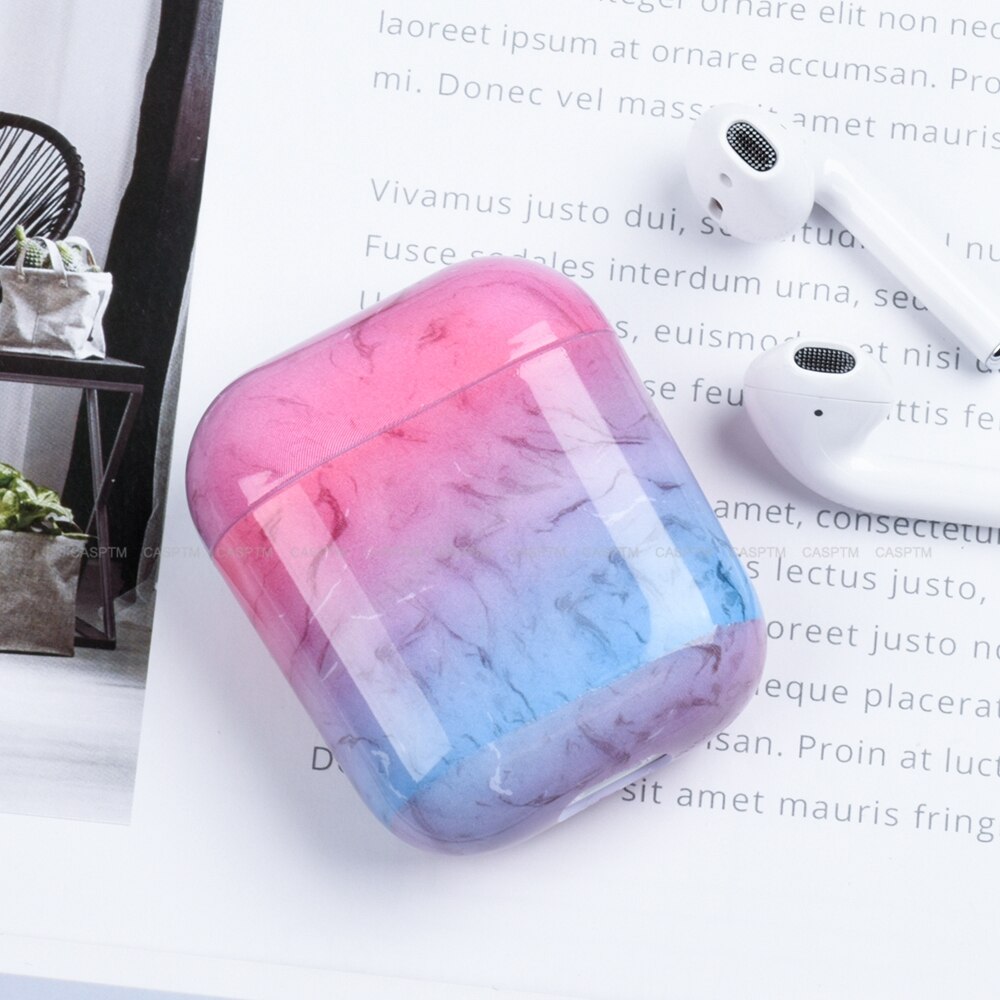 Marmurowy wzór ochronny do Airpods 1 2 twardy PC odporna na wstrząsy futerały ochronne do AirPods 1 2 marmurowa skóra etui na słuchawki: 04