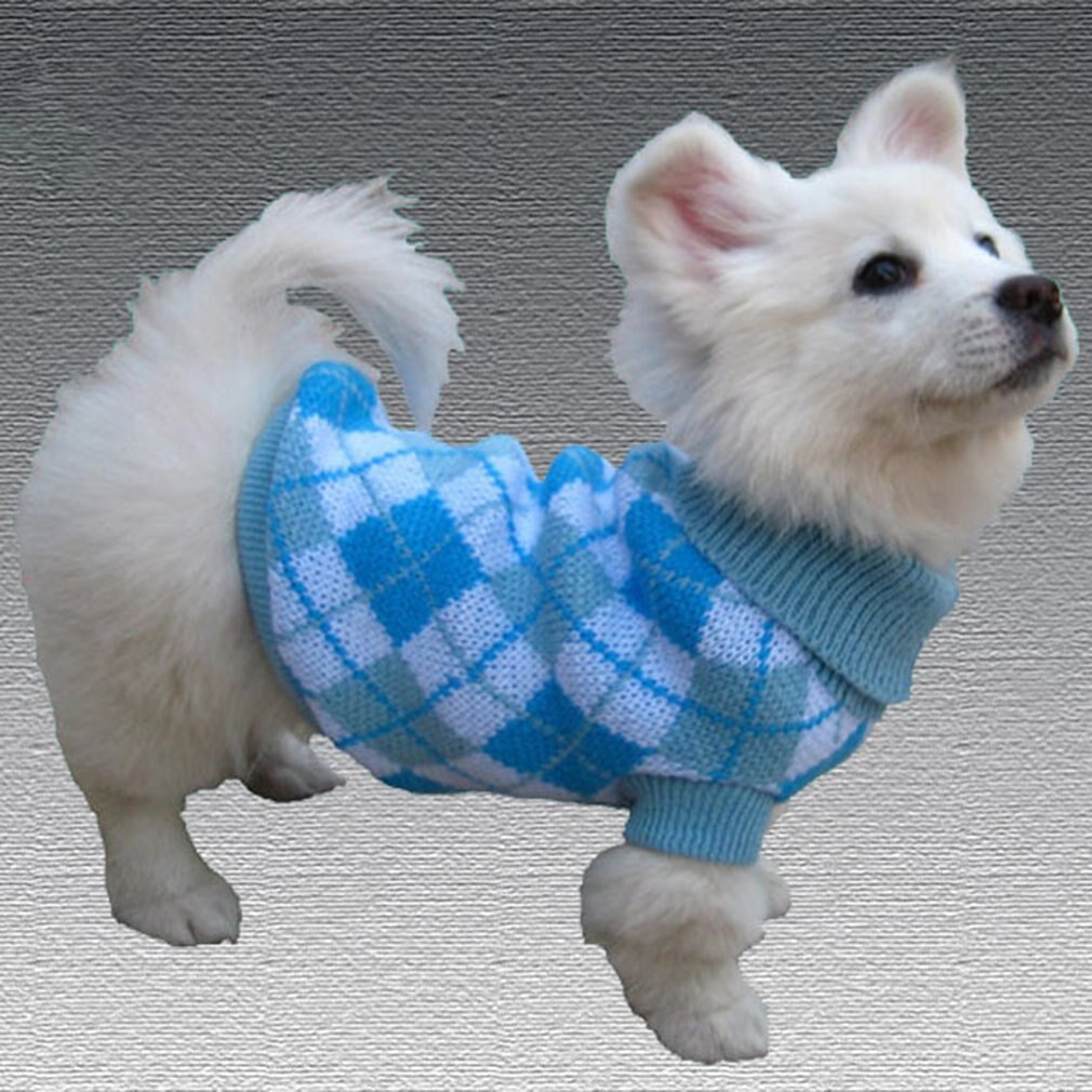 Warm Hond Kat Trui Kleding Voor Kleine Honden Winter Coltrui Gebreide Pet Honden Katten Diamant Rooster Trui Kostuum Hondenkleding