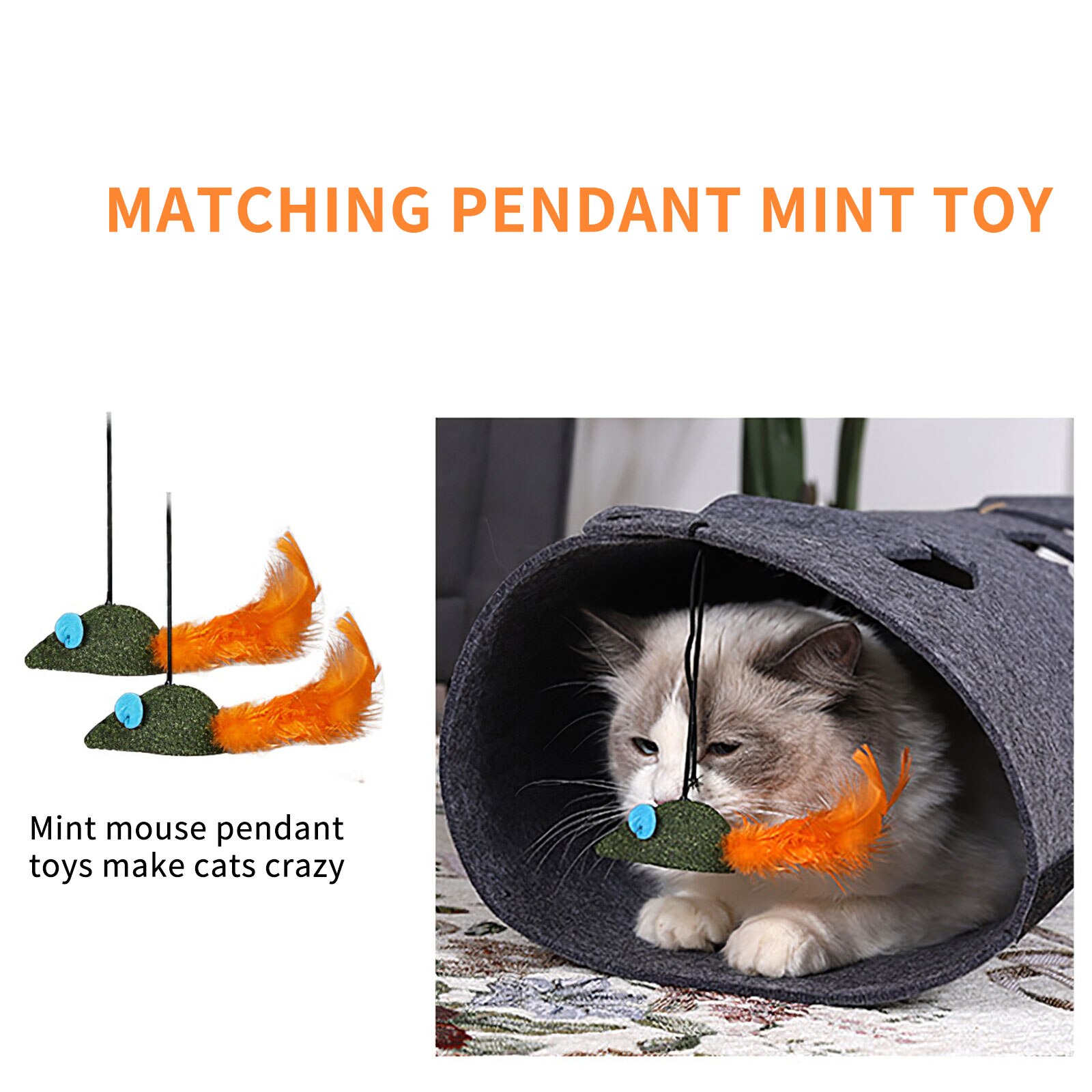 Pet Cat Mice Game Intelligence Toy Tunnel Bell Tent Cats Playing Tunnel Foldable Mouse Hunt Toys Keeps Kitten Active Pets