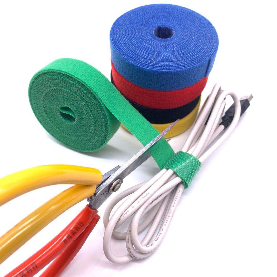 Sujetacables de Nylon correas velcro adhesivo organizador de cables, devanadera del Cable del, gerente de correa Cable USB soporte Protector de oficina en casa