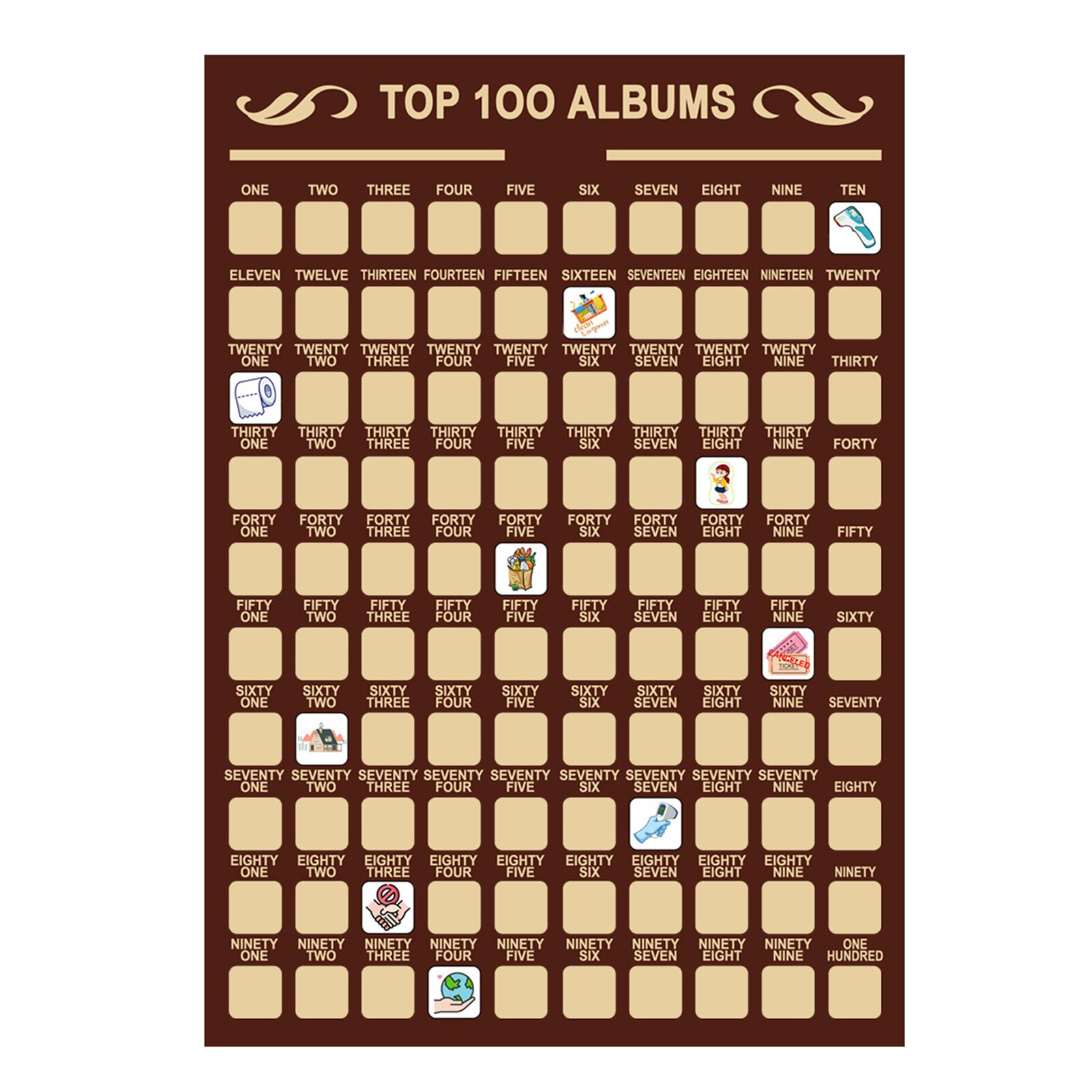 Las mejores 100 cosas que hay que hacer, lista de citas, rascador, póster, recuerdo de aniversario único para parejas, de cumpleaños UD88