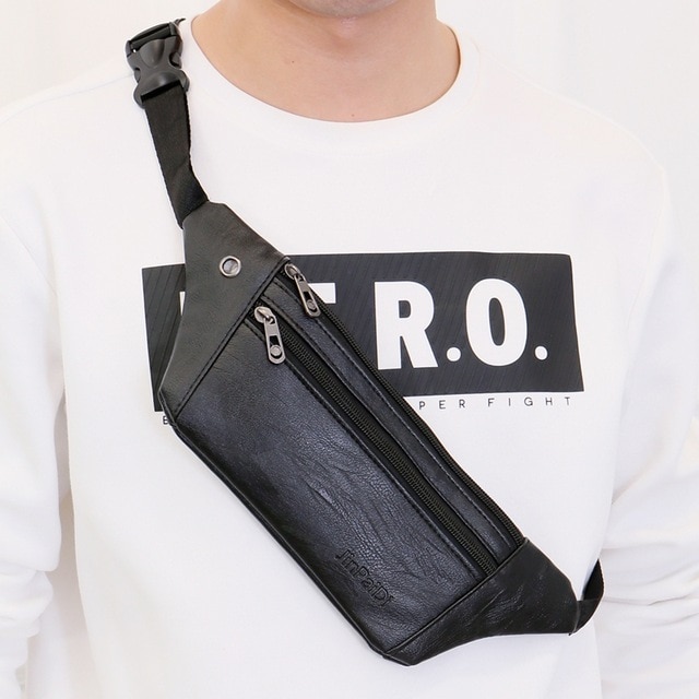 Heren dames ultradunne sling bag waterdichte heuptas borst schoudertas school schoudertas